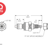 CPC CPC - PMC20025 / PMCD20025 | Insteeknippel | Acetaal | PTF Klemring 4.0 mm OD / 2.5 mm ID