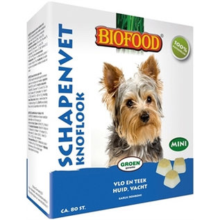 Biofood schapenvet mini bonbons knoflook 80st