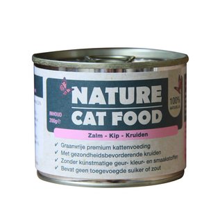 Nature Nature cat food zalm, kip en kruiden 200gr