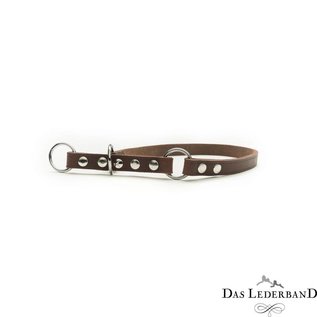 Das Lederband Sliphalsband met stop Weinheim B:18mm L:50cm Mocca