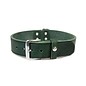 Das Lederband Leren halsband Weinheim 35mm Jachtgroen 57cm verstelbaar 47-53cm