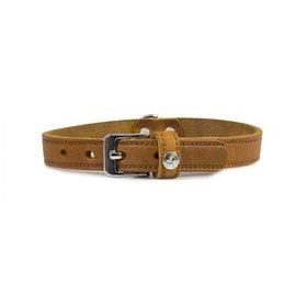 Das Lederband Leather collar Weinheim 20mm Chestnut 52cm adjustable 42-48cm