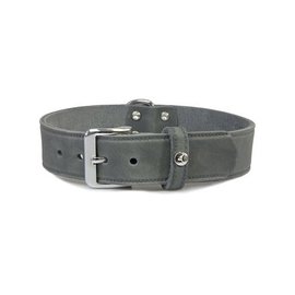 Das Lederband Leather collar Weinheim 30mm Silver 52cm adjustable 42-48cm