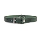 Das Lederband Leren Halsband Weinheim 10mm Jachtgroen 32cm verstelbaar 22-29cm