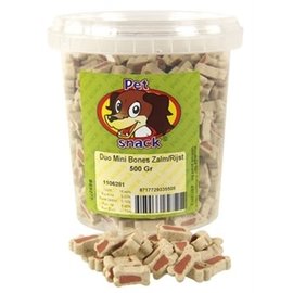 Petsnack Botjes Mini Duo zalm/rijst 500gr