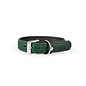 Das Lederband Leren Halsband Vancouver Jachtgroen/Zwart 35mm/55cm