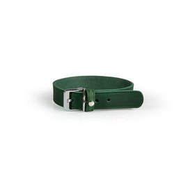 Das Lederband Leren Halsband Weinheim Jachtgroen  Breedte 16 mm / Lengte 42 cm verstelbaar 32-39cm