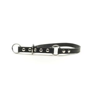 Das Lederband Slip collar with stop Weinheim B: 16mm L: 45cm Black