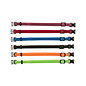 Trixie Puppy Halsband 17-25cm set paars/rood/blauw/zwart/oranje/appeltjesgroen 6st