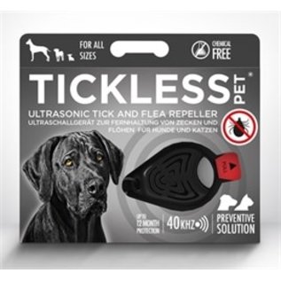 Tickless Zeckenlose Zecken- und Flohabwehr für Hund und Katze - Schwarz