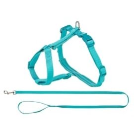 Trixie Kattentuig Premium met Riem Turquoise 33-57x1,3cm