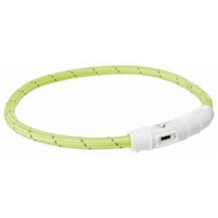 Trixie Flash Lichthalsband USB TPU/Nylon Groen 45cm