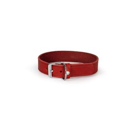 Das Lederband Leren Halsband Rood - Weinheim - B:20mm L:42cm - verstelbaar 32-39cm