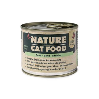 Sanavesta Nature cat food Rund, Eend en Kruiden 200gr