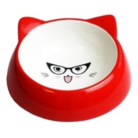 Happy Pet VOERBAK KAT SPECS ROOD 15X15X7 CM