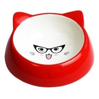 Happy Pet VOERBAK KAT SPECS ROOD 15X15X7 CM