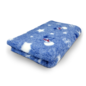 Vet bed christmas blauw sneeuwpop 150x100 cm