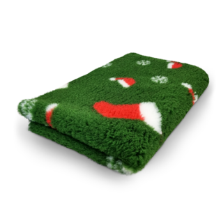 Vet bed christmas groen kerstman 150x100 cm