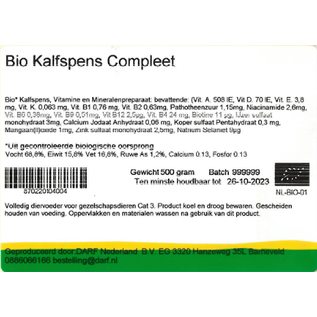 DARF DARF BIO - Pens Compleet - vers vleesschijfjes - 500gr