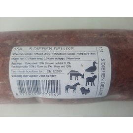 DogMeat 5-Tiere Deluxe - 1kg - Hundefleisch