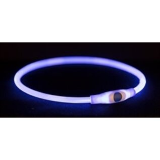 Trixie Flash Lichthalsband USB TPU Blauw 65cm