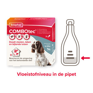 Beaphar COMBOtec® Spot-On hond 10-20kg 2 pipetten