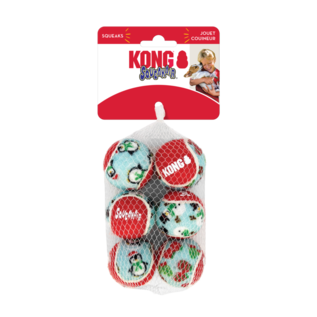KONG KONG – Holiday Squeakair – Bälle 6er-Pack klein – 5cm
