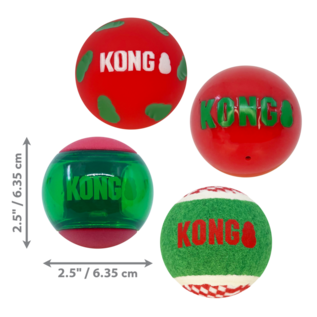 KONG KONG - Holiday Occasions - Ballen 4 stuks Medium - 6.5.cm