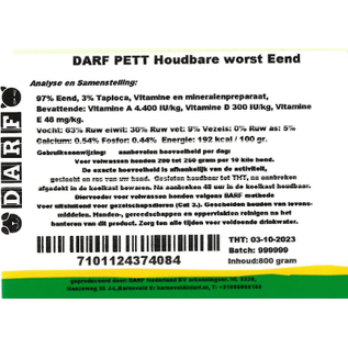 DARF Durable sausage duck 800gr - Darf