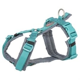 Trixie Hondentuig Premium Trekking Aqua Blauw / Grafiet Grijs Small - 44-53x2cm