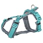 Trixie Hondentuig Premium Trekking Aqua Blauw / Grafiet Grijs Small - 44-53x2cm