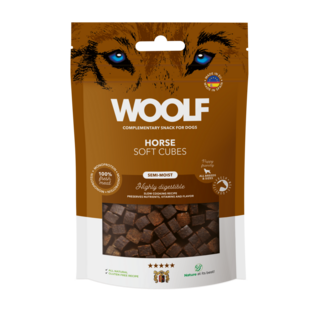 Woolf Woolf - Soft Cubes - Horse (monoprotein) - 100g