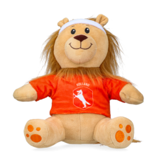 Merkloos Oranje Memvis leeuw - WK Knuffel