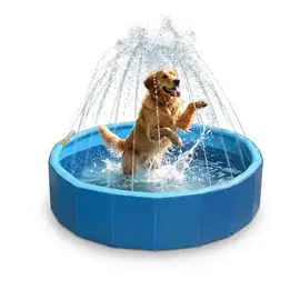 CoolPets Coolpets Splash Sprinkler Pool – 120 x 30 cm