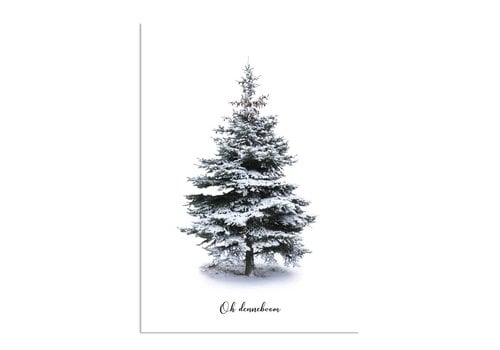 DesignClaud Weihnachtsbaumposter - Frohe Weihnachten - Weihnachtsposter - Innenposter - Wanddekoration - Weihnachtsbaum