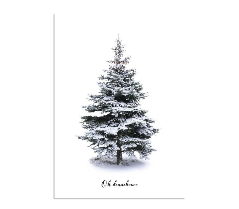 Weihnachtsbaumposter - Frohe Weihnachten - Weihnachtsposter - Innenposter - Wanddekoration - Weihnachtsbaum