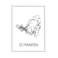 St. Maarten Plattegrond poster