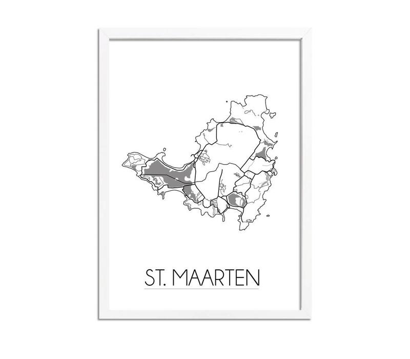 St. Maarten Plattegrond poster