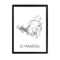 St. Maarten Plattegrond poster