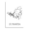 St. Maarten Plattegrond poster