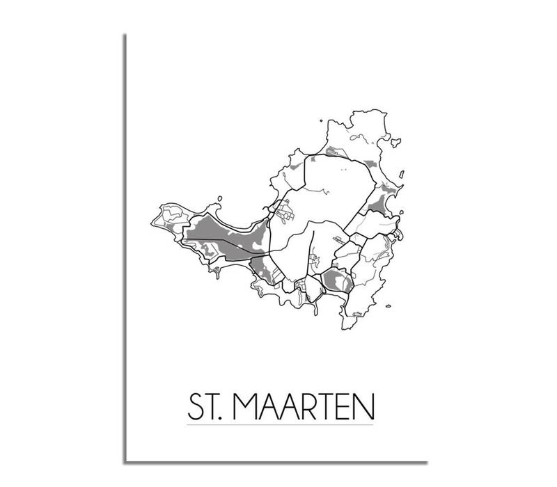St. Maarten Plattegrond poster