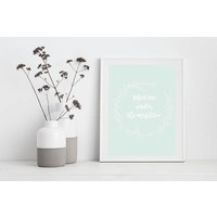 Meet me under the mistletoe - Weihnachtsposter - Textposter - Minze