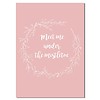 Meet me under the mistletoe - Weihnachtsposter - Textposter - Pink