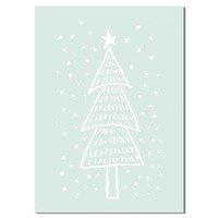 Kerstboom - Handgetekend - Kerst poster - Interieur poster - Wanddecoratie - Tekst poster - Mint