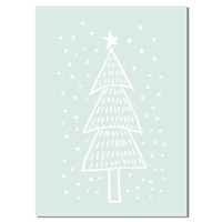 Weihnachtsbaum - Handgezeichnet - Weihnachtsposter - Innenposter - Wanddekoration - Textposter - Minze