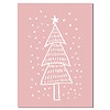 DesignClaud Weihnachtsbaum - Handgezeichnet - Weihnachtsposter - Textposter - Pink