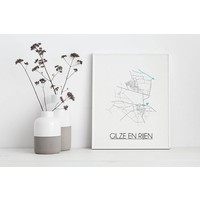 Gilze en Rijen Plattegrond poster