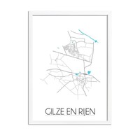 Gilze en Rijen Plattegrond poster