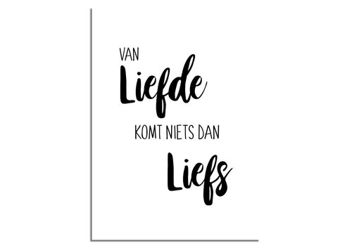 DesignClaud Es gibt nichts als Süße in der Liebe - Textposter - Wanddekoration - Schwarz-Weiß