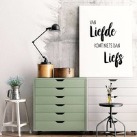 Es gibt nichts als Süße in der Liebe - Textposter - Wanddekoration - Schwarz-Weiß